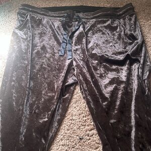 CRUSHED VELOUR bootcut lounge pants